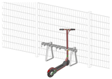 5 Stellplätze für e-Scooter und Tretroller mit Bügelbodenstehern (freistehend oder zum Andübeln)