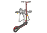 Scooter stand with 6 lockable parking spaces for e-scooters and kick scooters, double-sided