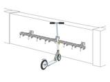 8 Stellplätze für Tretroller mit Bodensteher