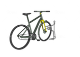 CLEDO - scooter and bicycle stand with any number of lockable parking spaces for e-scooters, kick scooters and bicycles