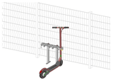 3 Stellplätze für e-Scooter und Tretroller mit Bodenstehern