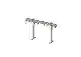 4 Stellplätze für Tretroller mit Bodenstehern