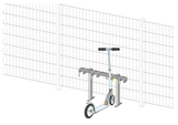 4 Stellplätze für Tretroller mit Bodenstehern