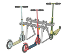 Rollerständer mit 8 versperrbaren Stellplätzen für Tretroller doppelseitig