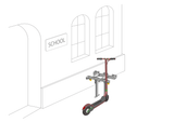 6 Stellplätze für e-Scooter und Tretroller mit T-Bodenstehern