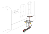 6 Stellplätze für e-Scooter und Tretroller mit Bügelbodenstehern (freistehend oder zum Andübeln)